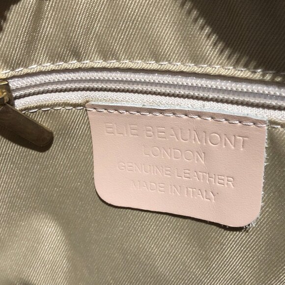 Elie Beaumont Gray Crossbody Tassel Bag with Champagne Strap - Picture 12 of 12